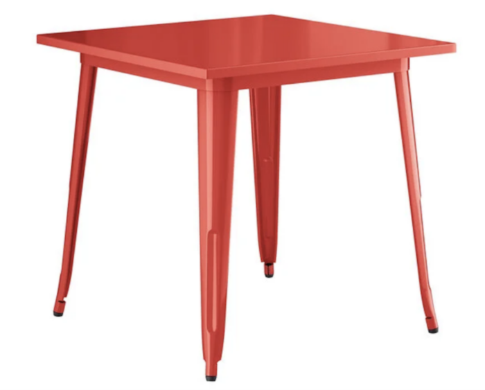 32"x32" Red Tolix Bistro Table